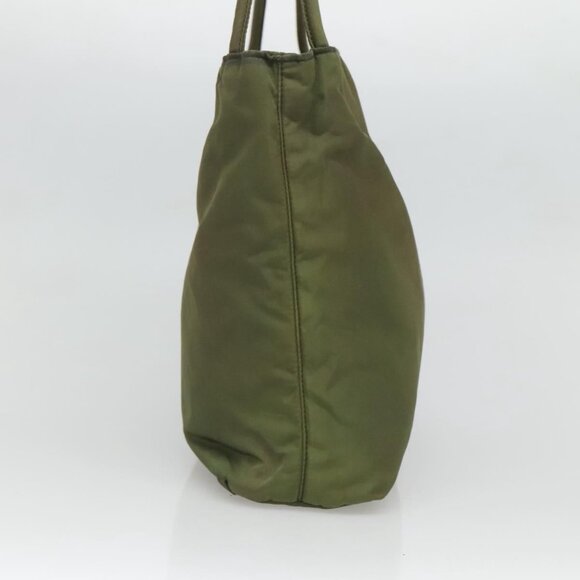 PRADA Shoulder Bag Nylon Khaki Silver Auth - Picture 5 of 16